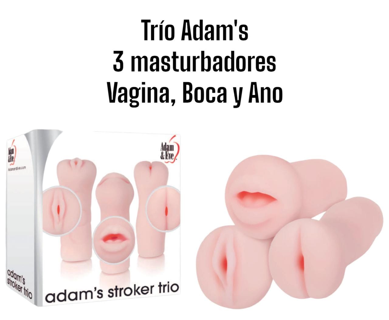 Set De Masturbadores Masculinos Boca-Ano-Vagina